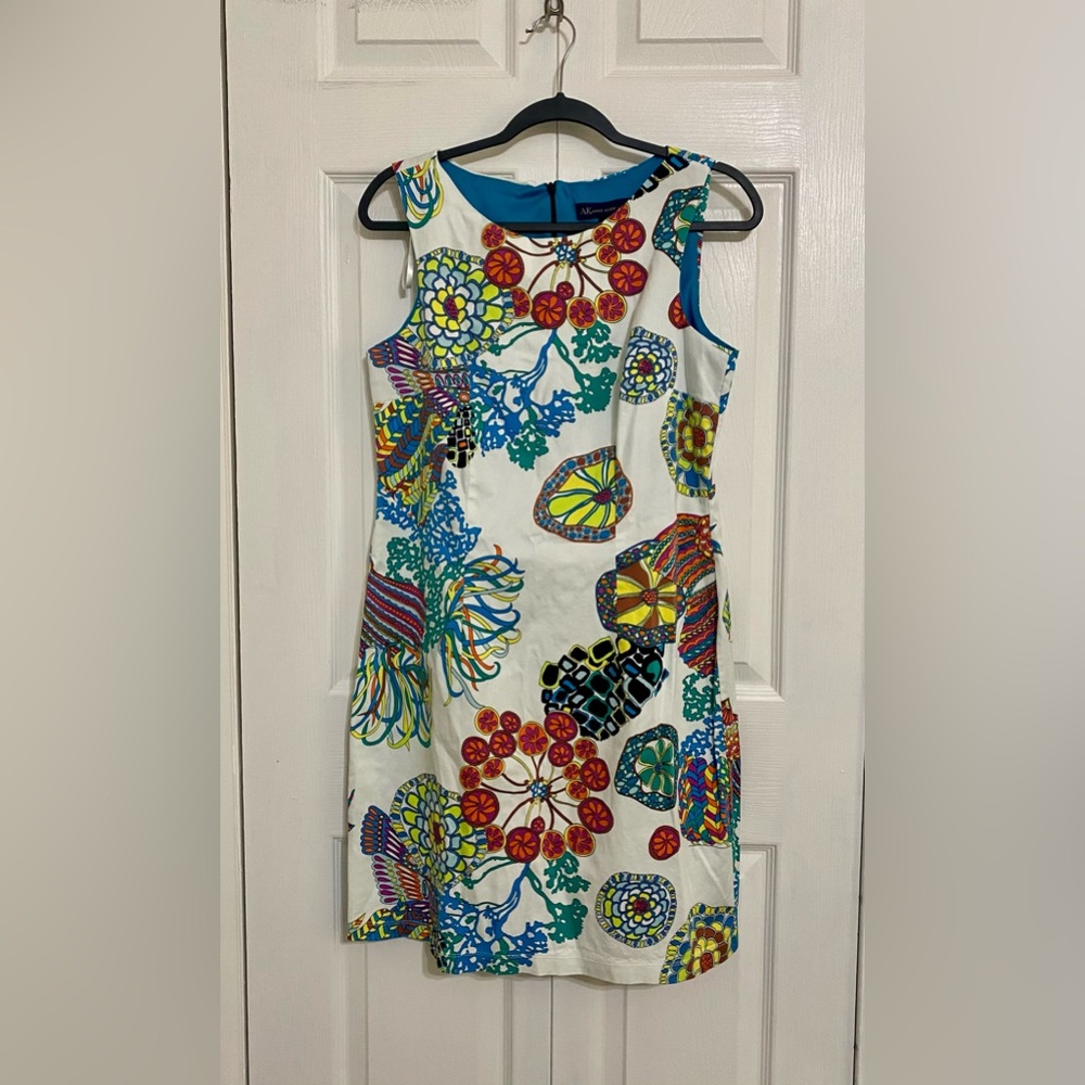 Anne Klein Women's Sleeveless Dress, Blue, Size Large.